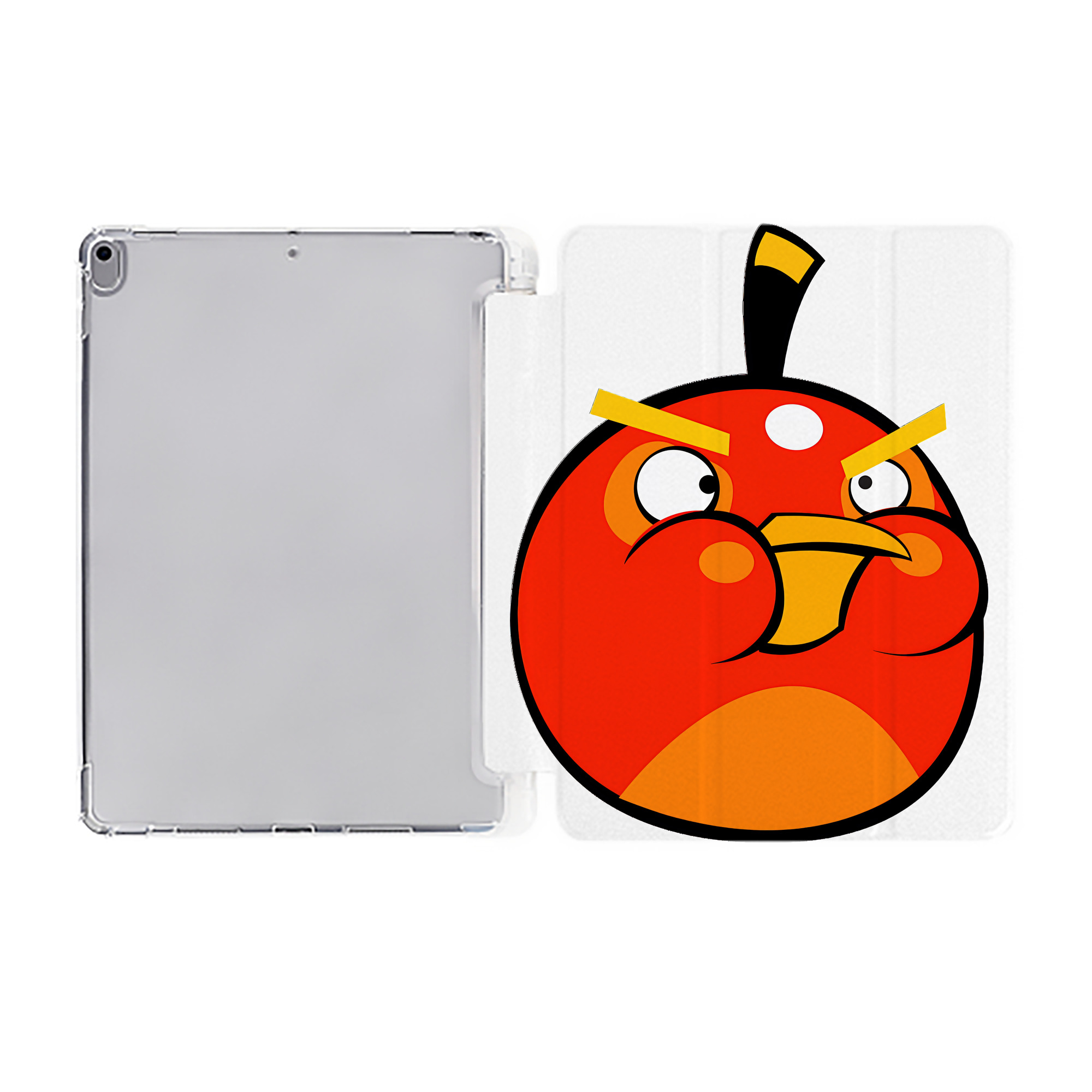 （画像用） Angry Birds アングリーバード IPad ケース ペン収納付き 三つ折りスタンド PUレザー×シリコン 対応機種9.5/10.5/10.9インチ